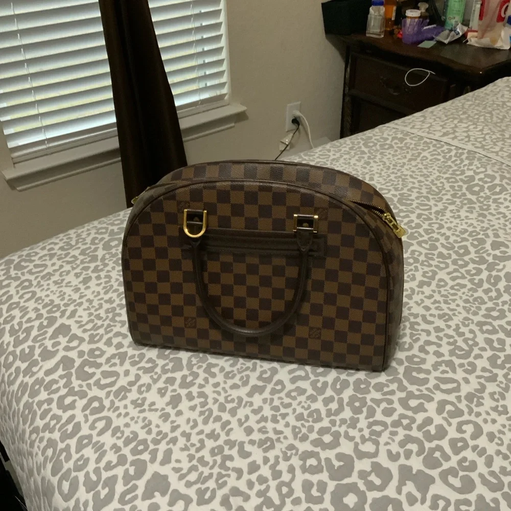 Luxury Brown Checkered Men's Bag
